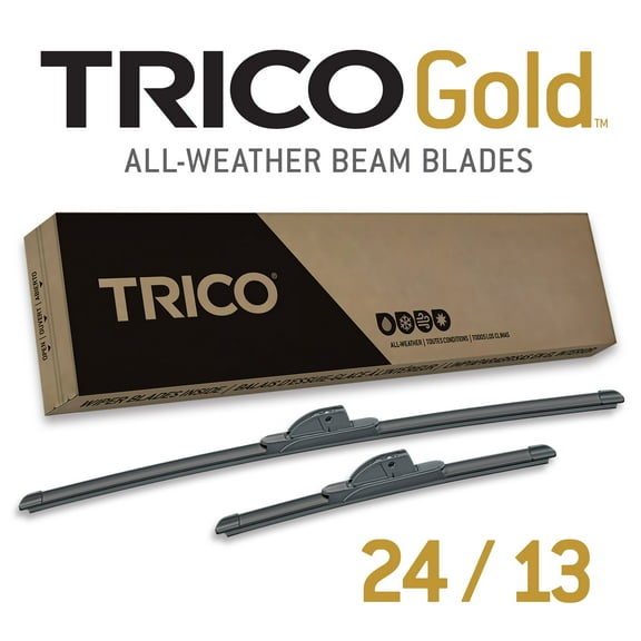 TRICO Gold 2 Pack All Weather Automotive Replacement Wiper Blades 24 and 13 Inch (18-2413)