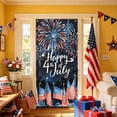 thumbnail image 4 of 70.87x35.43 Inch Polyester Independence Day Door Cover， Patriotic Front Door Banner with Rope for 4th of July Anniversary Celebration Home Decor, 4 of 6