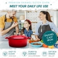 Vancasso Large 6 Quart Cast Iron Pan, Easy to Clean, Round Enamel Dutch ...