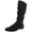 Black, variant on STYLE & COMPANY Womens Gray Wide Calf Padded Kelimae Round Toe Block Heel Zip-Up Riding Boot 6 M