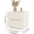 thumbnail image 2 of Modern Nightstand, Bedside Table with 2 Drawer, Minimalist Night Stands with Microfiber Leather, End Table for Living Room/Bedroom, 2 of 7