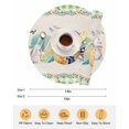 thumbnail image 6 of 13 Inch Round Placemats Set of 6, Easter Non Slip Heat Insulation PP Table Mats, Colorful Eggs Bunny Floral Vines Green Plaid Washable Place Mats for Kitchen Dining Party Table Decor, 6 of 7