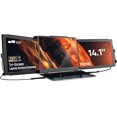 thumbnail image 1 of Mobile Pixels Upgraded Trio Max Portable Monitor, The On-The-Go Triple-Screen Laptop Monitor, 14" Full HD IPS Display, USB A/Type-C, Plug and Play, Sleek Design (Two Built-in Sliding displays), 1 of 4