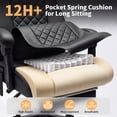 thumbnail image 3 of Hoffree Massage Heated Office Chair 500LBS Executive Office Chair with Footrest, Big and Tall Office Chair with Adjustable Headrest, Ergonomic Computer Desk Chair Reclining High Back Leather Office, 3 of 12