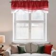 thumbnail image 2 of Red Ombre Waves Tie Up Valance Curtains for Windows, Kitchen Curtains Window Treatments, Abstract Art Gradient Modern Short Window Shades Valances for Bedroom Bathroom Cafe 42"x12", 2 of 8