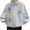 Grey, variant on Gupgi Women Loose Zip Hoodies Star Jacket Casual Long Sleeve Hooded Sweatshirts Autumn Streetwear