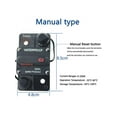 thumbnail image 6 of Waterproof Circuit Breaker 30A-300A Reset Fuse Holder with Manual Reset Auto Car Marine Stereo Audio Inline Fuse for System Protection, 6 of 7