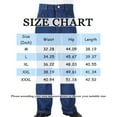 thumbnail image 2 of Homeyce Cargo Jeans Men Elastic Waist Wide-Leg Pants with Pockets Relaxed Fit Work Utility Denim Pants,Blue 3XL Style B, 2 of 5