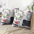 thumbnail image 4 of LALILO Throw Pillow Covers Flowers Leaves And Flowers Art Paisley Art Art Cushion Cover 18" x 18", 2 Pack, 4 of 6