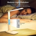 thumbnail image 4 of Lámpara de mesa LED, función inteligente (reloj, despertador, fecha, temperatura) - lámpara de mesa táctil ajustable y plegable, 3 niveles - para oficina, dormitorio, estudio (blanco) JAMW Sencillez, 4 of 5