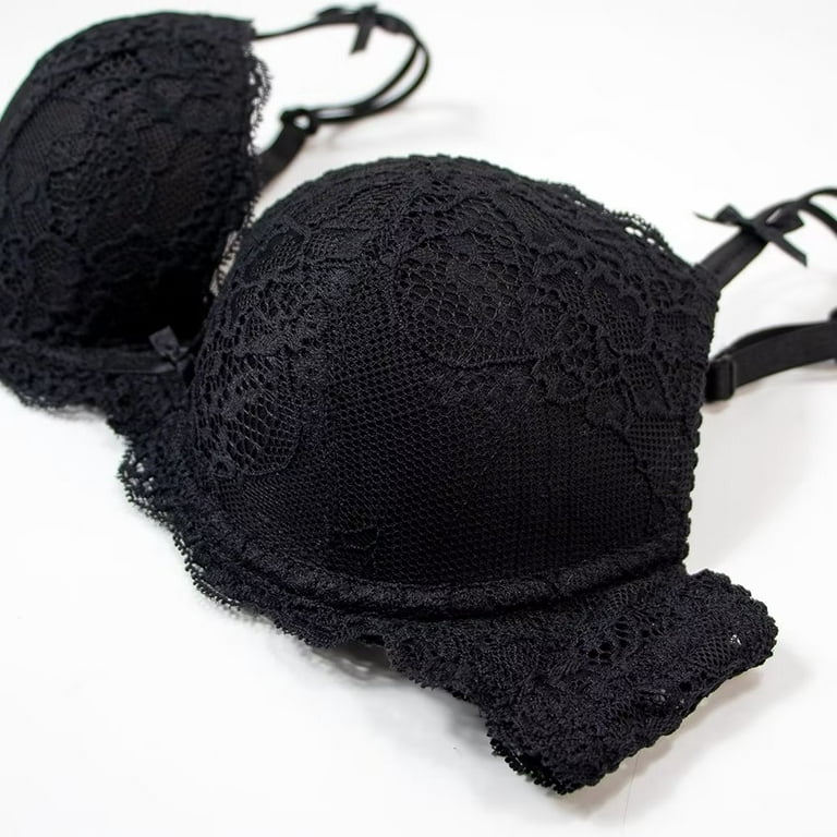 Womens Lace Push up Bra Adjustment Push Up Support Bra for Everyday Wear 