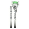 thumbnail image 3 of Clara Pucci 18K White Gold Round Cut 1.5Ct Simulated Green Diamond Engagement Ring + Matching Band - Luxury Box Included, 3 of 7