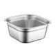 thumbnail image 4 of Recipiente cuadrado de acero inoxidable para catering, recipiente para almacenar alimentos, tazón para mezclar 30 centímetros, 4 of 9