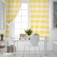 thumbnail image 5 of Yellow Plaid Striped Blackout Curtains for Bedroom, Farmhouse Checkered Modern Abstract Art Thermal Insulated Kitchen Drapes with Grommets, Light Blocking Window Treatment, 2 Panels 42" x 45", 5 of 7