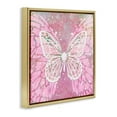thumbnail image 4 of Stupell Industries Pink Butterfly Wings Animals Painting Gold Floater Framed Canvas Art Print Wall Art, 18 x 18, 4 of 10