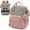 Pink, variant on Diaper Bag Backpack, DERSTUEWE Diaper Backpack, Baby Bag with Insulated Bottle Pockets, Unisex, Black