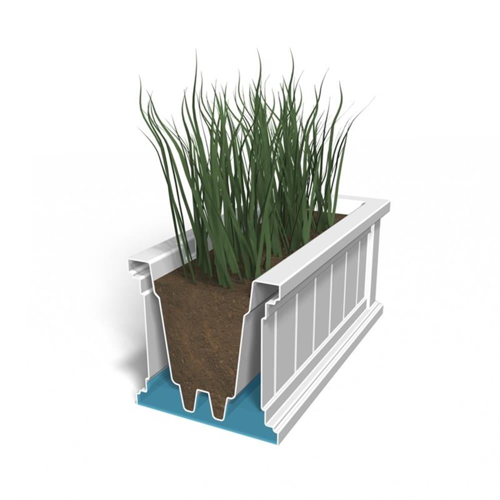 Pemberly Row 3ft Weatherproof Coastal Plastic Window Box in Black