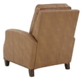 thumbnail image 4 of Comfort Pointe James Saddle Brown Faux Leather Push Back Recliner, 4 of 5