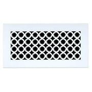 Saba Register Cover Air Vent - Acrylic Plexiglass Grille 6" x 12" Duct Opening (8" x 14" Overall) White Finish Decorative Cov