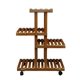 thumbnail image 4 of Soporte para plantas, estantes para macetas, adorno versátil, soporte de metal para plantas que ahorra espacio 4 capas con ruedas, 4 of 8
