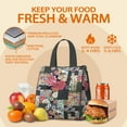 thumbnail image 5 of Pioneer Flower Floral Print Pattern Insulated Lunch Bag for Women & Adults,Large Portable Soft Cooler Lunch Bag,Thermal Food Storage Tote with Pearl Cotton,8.66L,8.75x5.75x9.5 Inch, 5 of 6