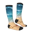 thumbnail image 3 of Haiem Tropical Beach With Starfish Socks, Funny Novelty Crazy Design Cotton Socks Sports Socks Knee High Socks For Men, Women,1Pairs - Gift For Working Friends, 3 of 8