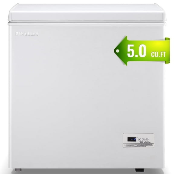 DEMULLER 5 Cu.ft Small Chest Freezer Mini Freezer Top Open Door for Dorm, Apartments White New