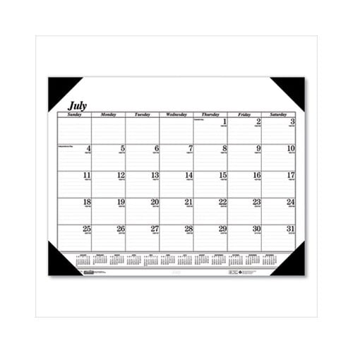 Recycled Economy 14-Month Academic Desk Pad Calendar 22 x 17, 2021-2022