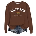 thumbnail image 1 of WEAIXIMIUNG Sweat à Capuche Zippé pour Femmes, Col Rond, Imprimé Lettres Anglaises, 1 of 3
