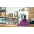 thumbnail image 2 of Ahgly Tapis Rond Lavable en Machine Intérieur Transitionnel Moyen Violet Rouge Rose, 4 Pieds Rond, 2 of 7