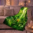 thumbnail image 6 of Bright Jungle Foliage with Sun Rays and Bromeliad Leaves, Botanical Rainforest Art for Plant Lovers, Birthday Gift, Cozy Flannel Blanket for Bedroom, Fresh Home Decor, 6 of 9