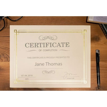 paper printer foiled gsm inkjet compatible metallic laser inches border certificates plain sheets blank award gold