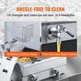 thumbnail image 3 of KFFKFF Industrial Dual Chamber Fryer, 3000W Electric Tabletop Frying Machine with Basket, 2 x 11.6Qt/11L Twin Stainless Steel Oil Fryer with Oil Filter System, Temperature & Time Management, 3 of 9