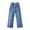 Blue, variant on Teen Girls Denim Jeans Elastic Waistband with Bow Blue Jeggings for Girls Ruffle Pocket Detail Playdate Ready Kids Jeans Size 12-13 Years