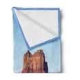 thumbnail image 2 of Arizona Soft Flannel Fleece Blanket, Adventure Trip Themed Panoramic View of Long Road at Monument Valley USA Highway, Cozy Plush for Indoor and Outdoor Use, 50" x 60", Multicolour, by Ambesonne, 2 of 5