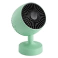 thumbnail image 3 of YAHHU Portable Fan Heater Both Cold and Warm Use Adjustable Angle Mini Space Heater for Home Office Desktop 100-240V Green EU Plug Fast PTC Heating Electric Desk Heater for Winter, 3 of 9