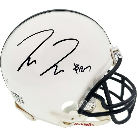 Pat Freiermuth Autographed Penn State Nittany Lions White Mini Helmet Beckett BAS 191113