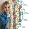 thumbnail image 3 of Pioneer Flower Floral Print Pattern Insulated Teens Curtains Set Of 2, Bedroom Essentials, Toddler Room Decor 52"x84", 3 of 5
