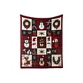 thumbnail image 2 of Christmas Blanket 27-80in Blue Cozy Flannel Soft Warm Throw for Bed Sofa Winter Home Decor by OVFUIZ, 2 of 9