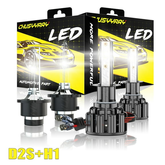 4X H1 D2S For Infiniti G37 2008-2013 D2S Xenon LED HID Headlight Bulbs 6000K Plug&Play