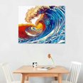 thumbnail image 2 of Nawypu Wall Art Oil Paintings Decor - 100% Hand Painted Modern Indoor Framed Canvas Decorative Paintings Ready to Hang for Living Room Dining Bedroom Office (Sunrise), 2 of 4