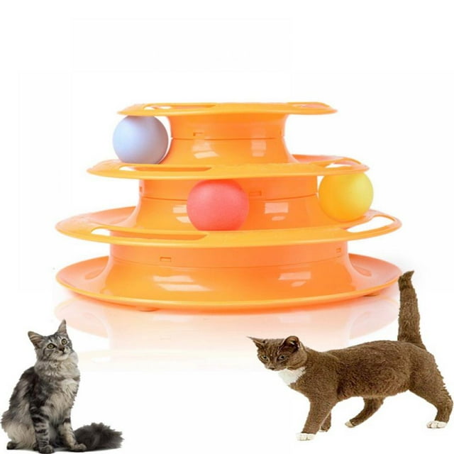 Jouets Interactifs pour Chats et Chaton, Balles, Balle Folle, Pistes Trilamines, Tour