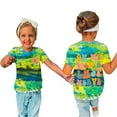 thumbnail image 2 of adviicd T-Shirts Mignons pour Enfants T-Shirt à Col Rond T-Shirt à Manches Courtes Dessin Animé T-Shirts en Polyester pour Garçons Jaune,140, 2 of 5
