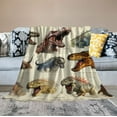 thumbnail image 2 of Shangniulu Dinosaur Blanket - 50x60 Inch Flannel Blanket Home Decor Sofa Blanket - Adorable Dinosaur Blanket for Boy or Girl, 2 of 6