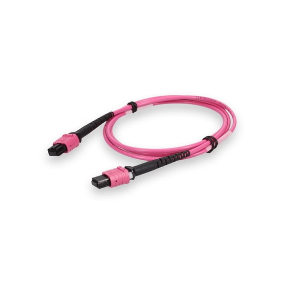 AddOn 1m MPO/UPC to MPO/UPC Magenta OM4 OFNP (Plenum-Rated) 12-Strand Fiber Patch Cable
