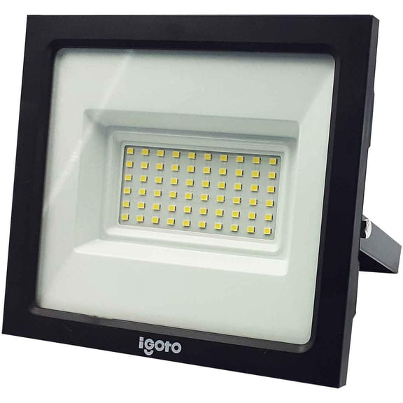 Lampara Led Reflector 50w 6500k Luz Dia Negro Igoto REF050