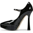 thumbnail image 2 of Sam Edelman Arie Black Patent Stiletto Heel Mary Jane Pointed Toe Fashion Pumps (Black Patent, 8), 2 of 6