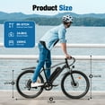 thumbnail image 6 of LITEFIVE U3 Electric Bike for Adults, 20mph 500W Peak Motor, 36V 10.4Ah Battery Mountain Ebike 45 Miles Range, 5 Speed Shift, 26" Tire Adults Electric Bicycles, Black, 6 of 9