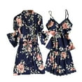 thumbnail image 2 of BONIXOOM Pajamas For Women Family Christmas Pajamas Matching Sets Sleepwear None Long Sleeve Sleepwear Sets Solid Blue S, 2 of 5