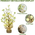 thumbnail image 3 of Easter Decorations, 18 Inch Pre-Lit Easter Egg Tree Tabletop Decor with Delicate Ornaments, for Home Party Wedding Holiday Spring Summer Decoration, Yellow/Pink., 3 of 12